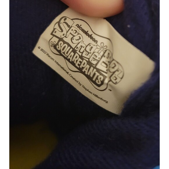 SpongeBob Squarepants Slippers Kids Unisex 2/3 Blue Yellow Warm Fun Cartoon - Picture 6 of 7